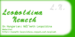 leopoldina nemeth business card